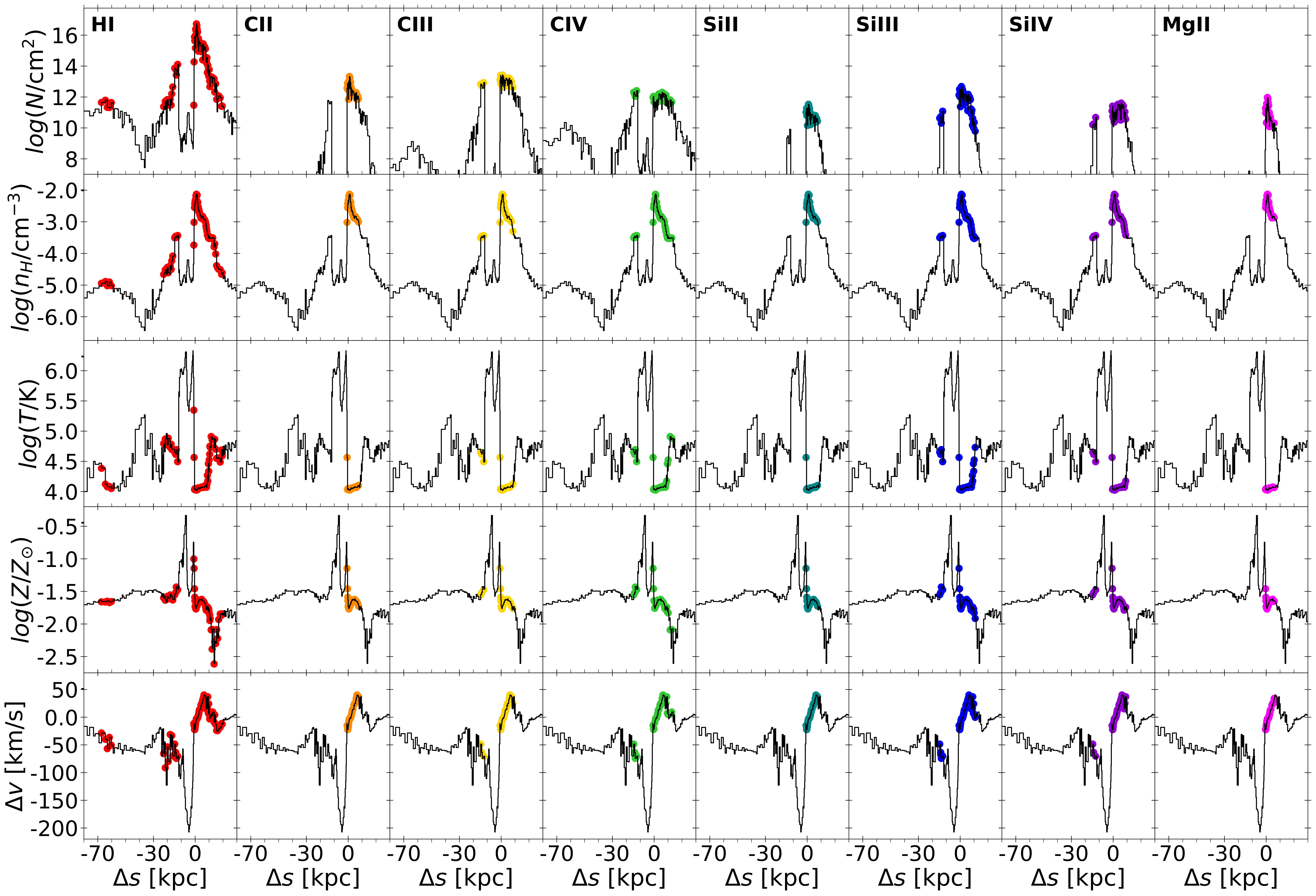 Marra et al. 2021 line-of-sight gas cell properties